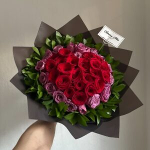 Ramo 40 rosas corazón