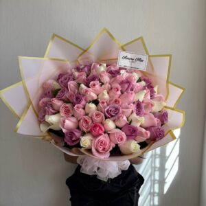 Ramo de 100 rosas pastel
