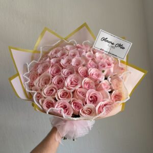 Ramo de 50 rosas rositas